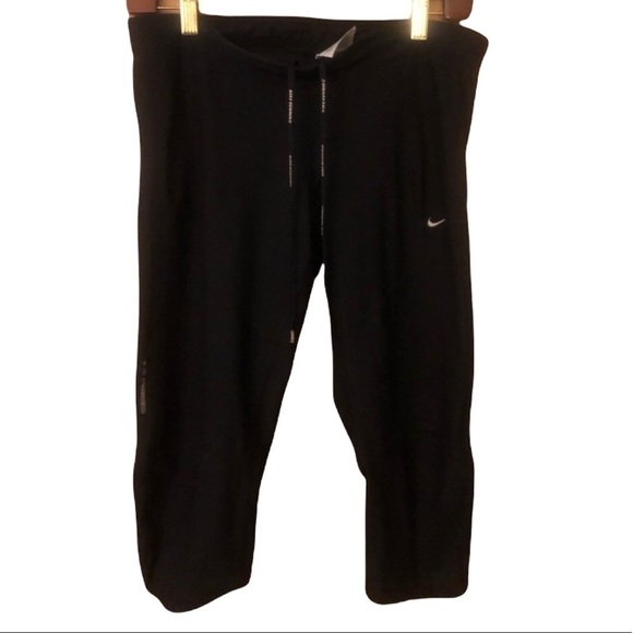 Nike dri fit athletic cropped draw string pants gym running sporty athleisure - Picture 1 of 9